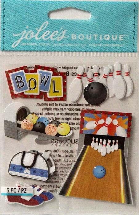 Ek Success - Jolee's Boutique - Dimensional Stickers - Bowling Alley