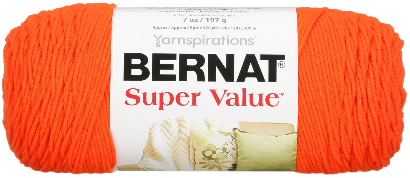 Bernat Super Value Solid Yarn-Carrot