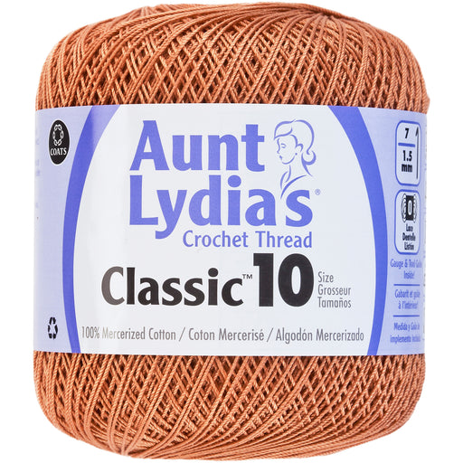 Aunt Lydia's Classic Crochet Thread Size 10-Copper Mist