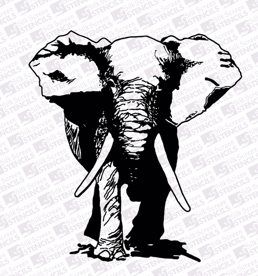 Doodles - Silk Screen Stencils - Elephant - 98mm x 139mm