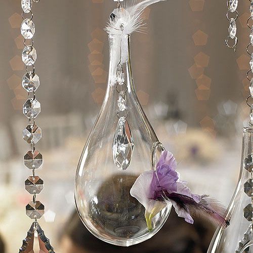 Weddingstar - Blown Glass Teardrops - 4 pieces