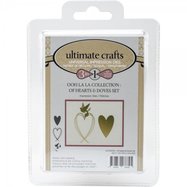 Ultimate Crafts - Cutting DIes - Heart & Doves Set