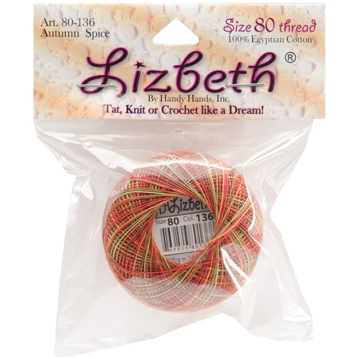 Handy Hands Lizbeth Cordonnet Cotton Size 80-Autumn Spice