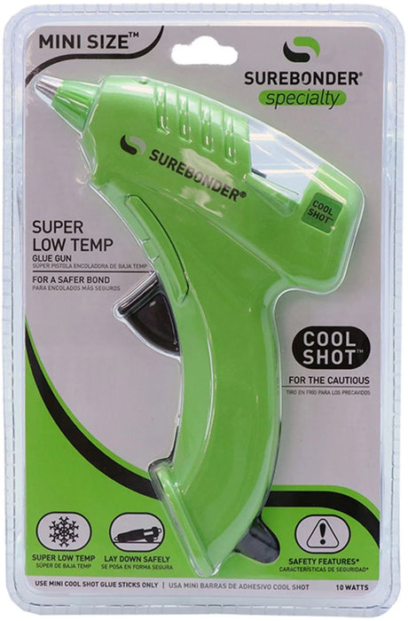 Surebonder Super Low-Temp Cool Shot Mini Glue Gun-Lime Green