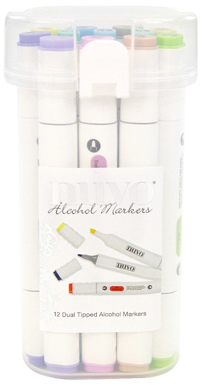 Nuvo Alcohol Markers 12/Pkg-Perfect Pastels