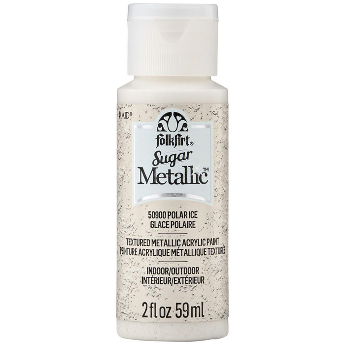 FolkArt Sugar Metallic Acrylic Paint 2oz-Polar Ice