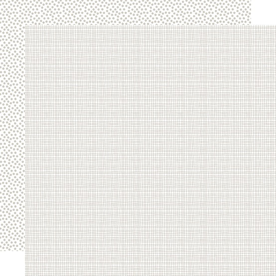 Bella Besties Graph/Dot Double-Sided Cardstock 12"X12"-White
