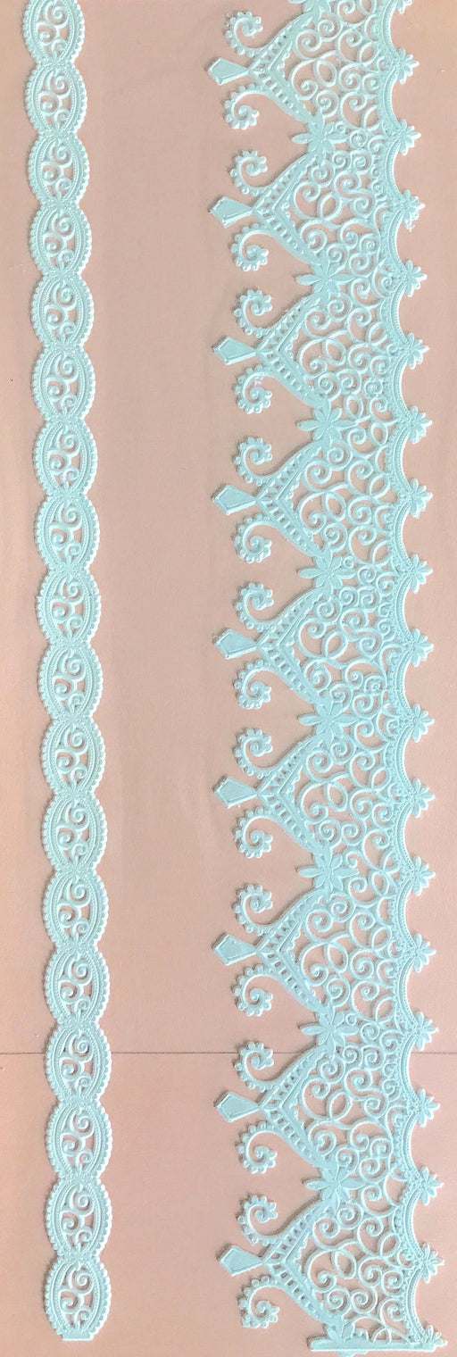 Van-Cha-Din - Mixed Media - 3D Decorative Lace Embellishment - Aqua Blue