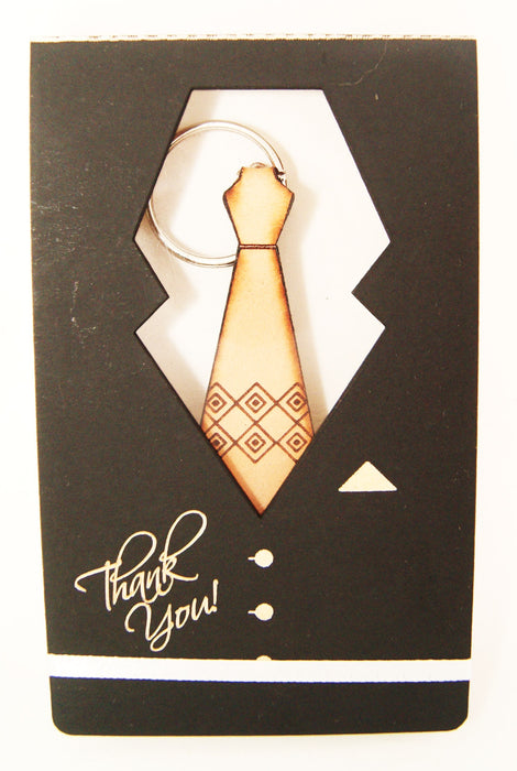 Something Blue - Favor - Leather Keyring Tie