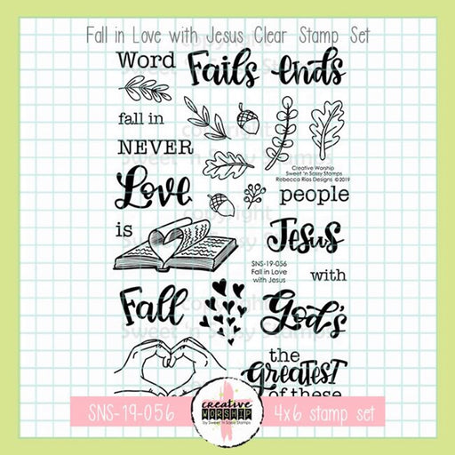 Sweet-n-Sassy-Stamps - Fall in Love with Jesus Stamp Set