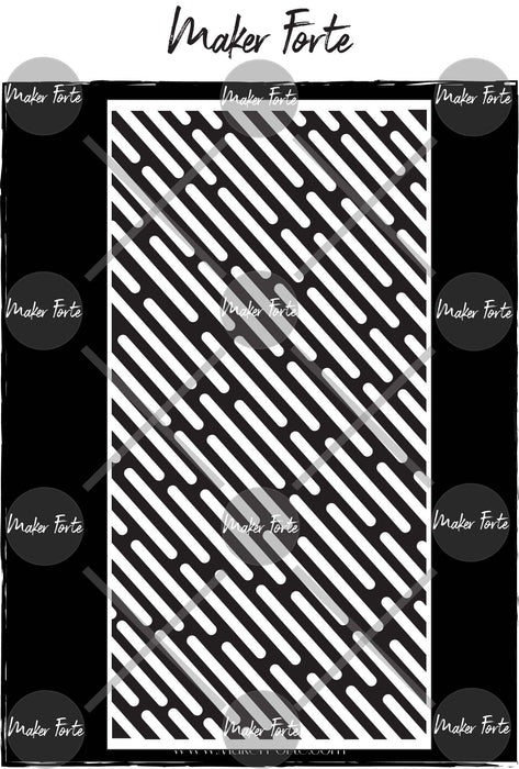 Maker Forte Stencils By Varada Sharma 4"X8"-Staggered Rectangles Slimline