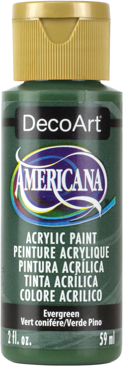 DecoArt Americana Acrylic Paint 2oz-Evergreen - Semi-Opaque