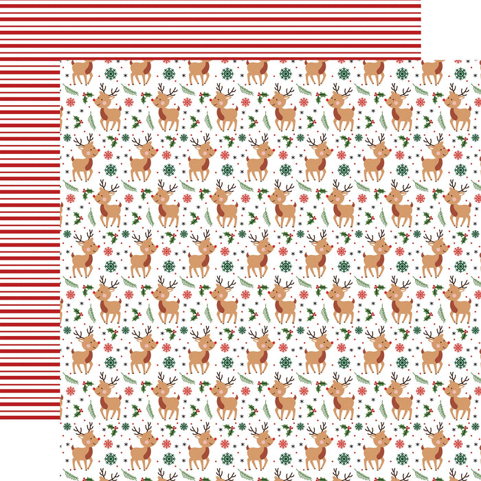 Have A Holly Jolly Christmas Double-Sided Cardstock 12"X12"-Dashing Deer