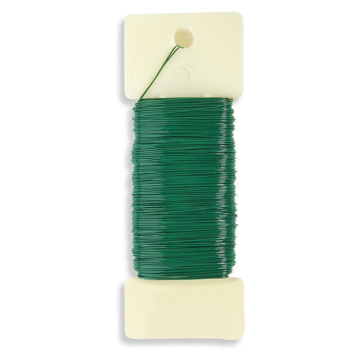 FloraCraft 22 Gauge Floral Wire 0.25lb Paddle-Green