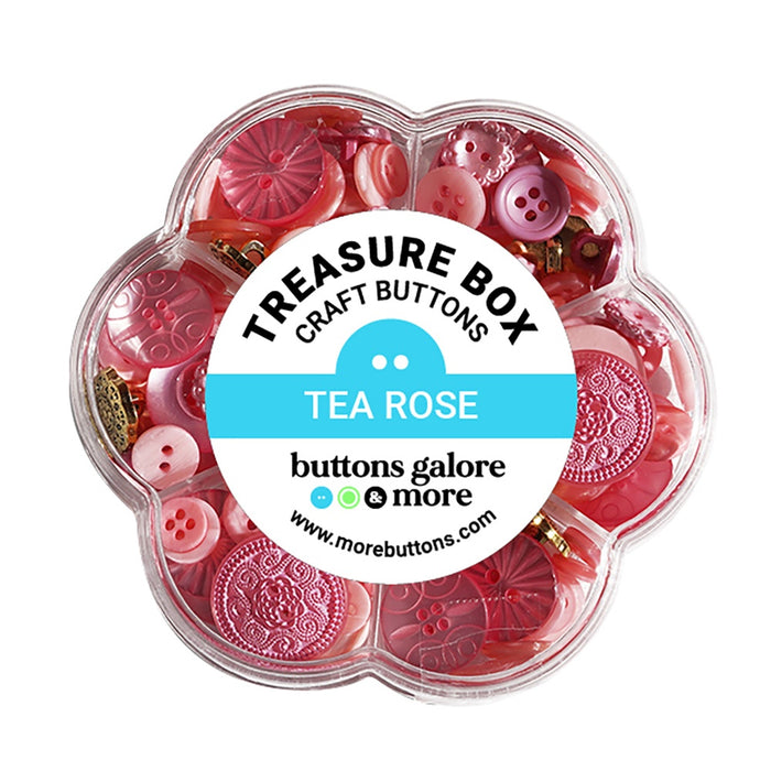 Buttons Galore Treasure Box-Tea Rose