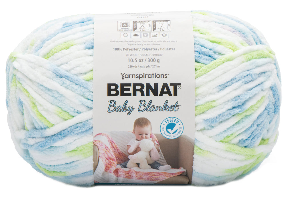 Bernat Baby Blanket Big Ball Yarn-Funny Prints