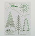 Timeless Touches - Fiber Friend Shapes Paper Piercing Template Pine Trees