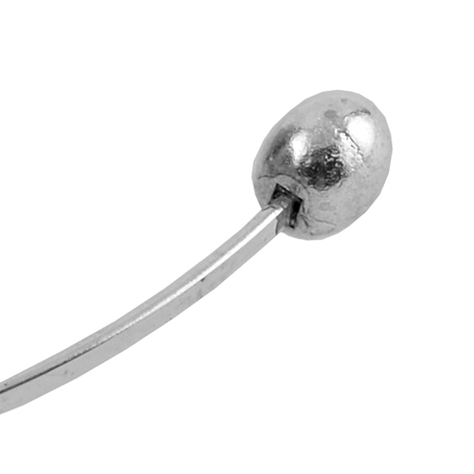 Flat Memory Wire End Cap, 0.19 in x 0.15 in, 5 mm x 4 mm / Silver Plated, 10 pc