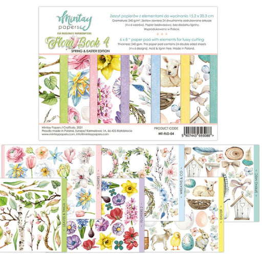 MINTAY BY KAROLA 6 X 8 FLORA BOOK 4 ELEMENTS FOR PRECISE CUT-MINTAY