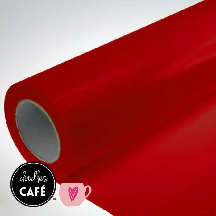 Flock- Heat Transfer Vinyl -Red (25cm x 1m)