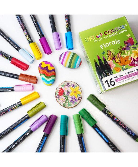 Life In Colour - Floral Brush Tips 16pcs