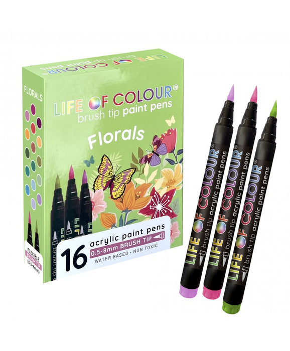 Life In Colour - Floral Brush Tips 16pcs