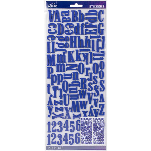 Sticko Alphabet Foam Stickers - Blue 208/Pkg