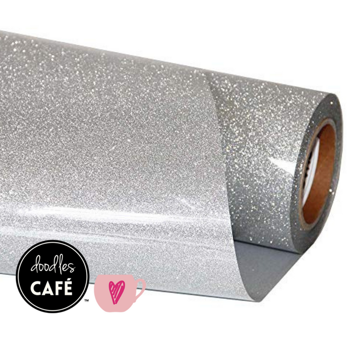 Poli-Flex Pearl Glitter - Heat Transfer - Silver (1m x 25cm)