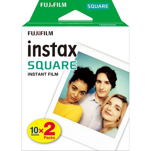 Fujifilm - Instax - Square Instant Film - Plain White (20 Sheets)