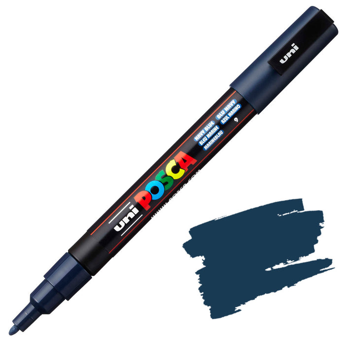 POSCA 3M Fine Bullet Tip Pen-Navy Blue