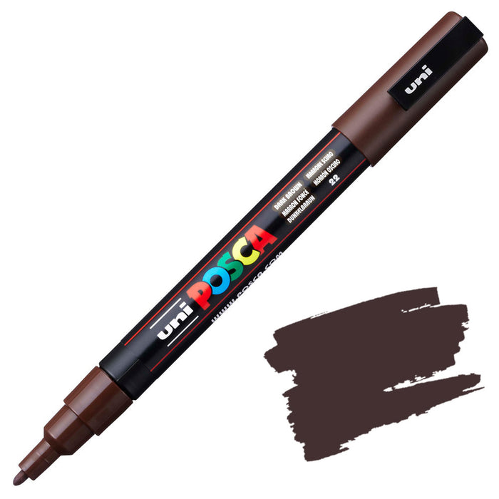 POSCA 3M Fine Bullet Tip Pen-Dark Brown