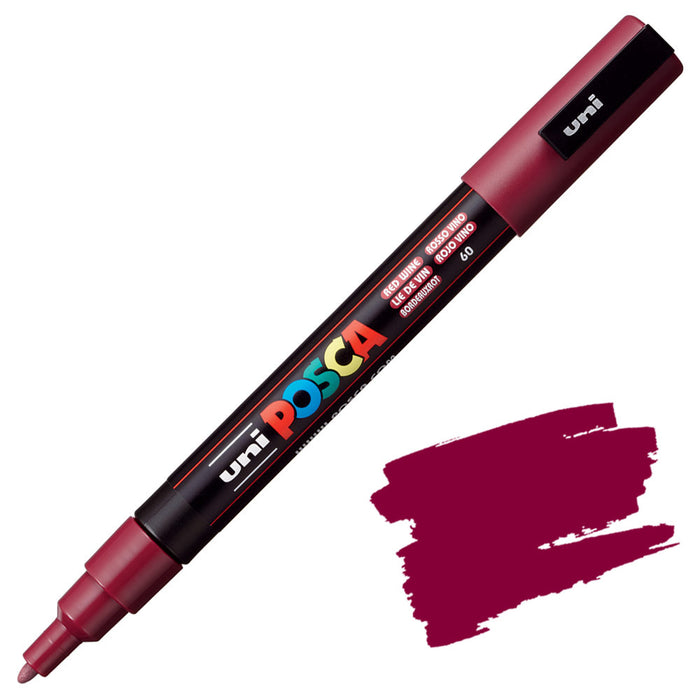 POSCA 3M Fine Bullet Tip Pen-Red Wine