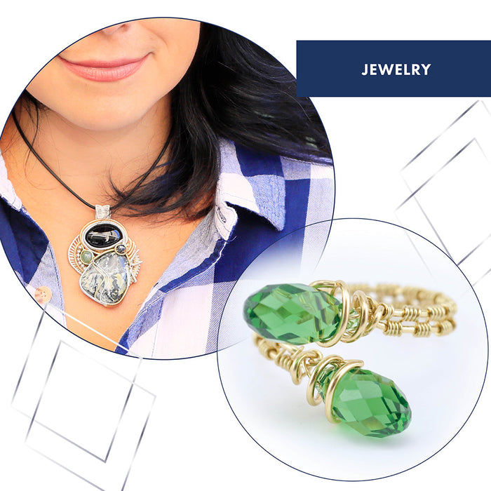 German Style Wire, Round, Silver Plated, 20 gauge .81 mm / .032 in, 6 m / 19.7 ft