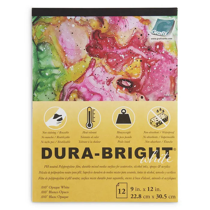 Grafix - Dura - Bright White 9"x12" 12/pk
