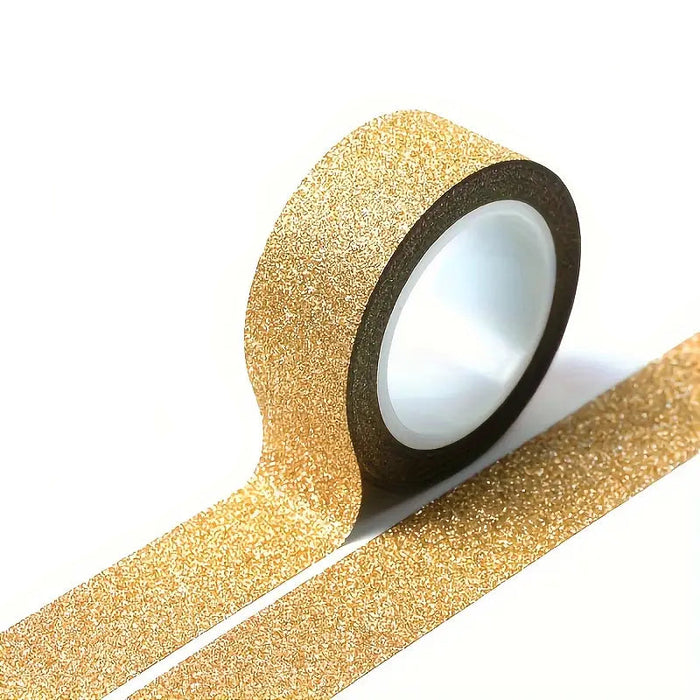 Doodles - Self Adhesive Glitter Tape - Gold 15mm x 5m