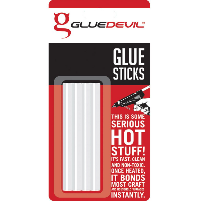 GlueDevil - Standard Glue Sticks 12mm x 100mm - (6 Sticks)