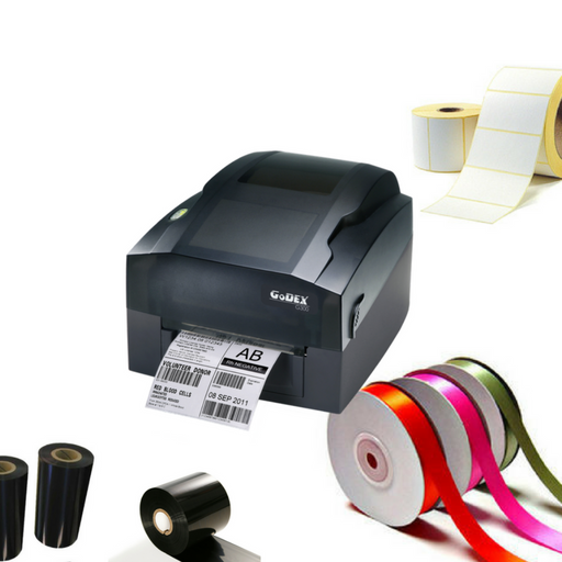 Godex G500 - Thermal Printer - Ribbon & Label Printer - BUNDLE