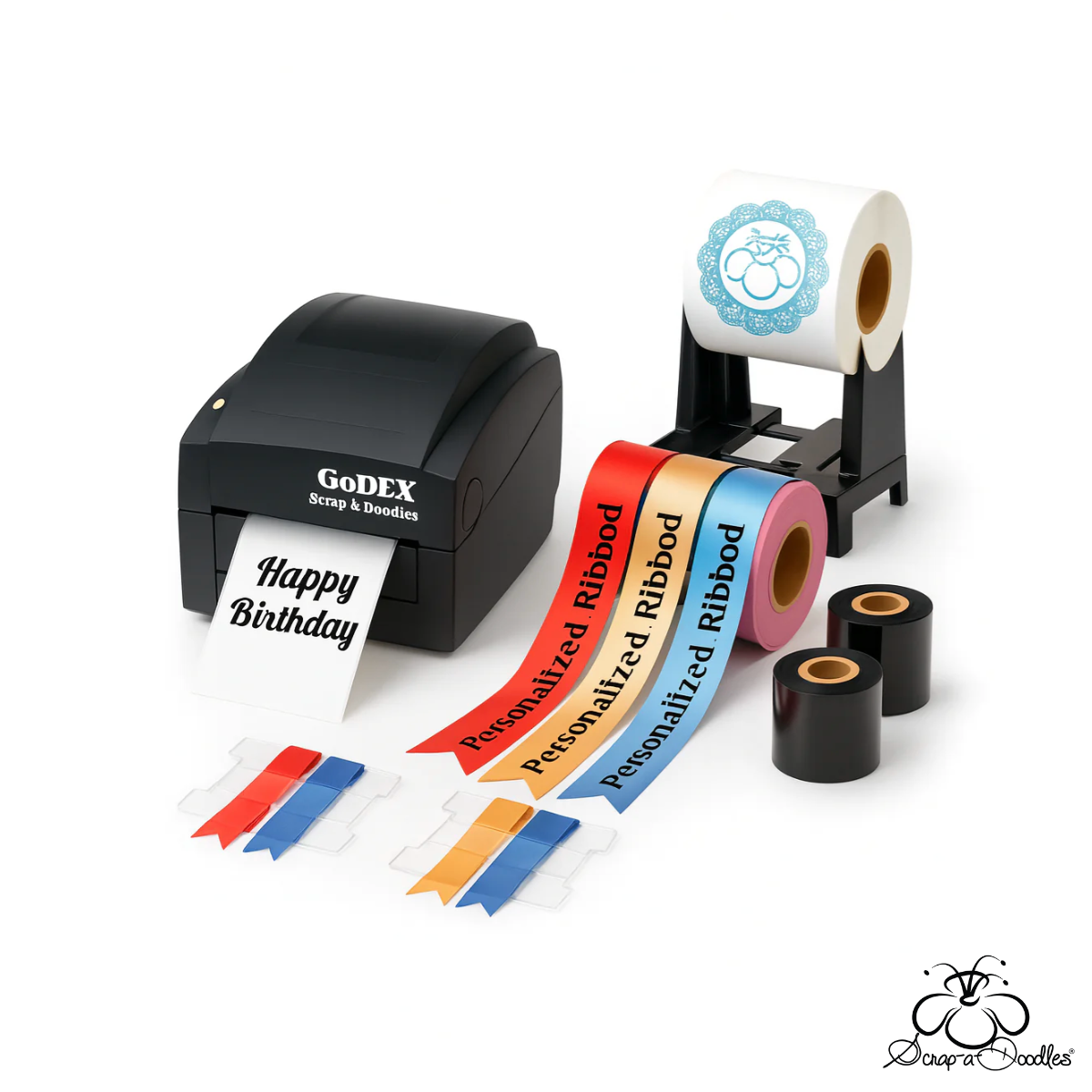 Godex G500 - Thermal Printer - Ribbon & Label Printer - Super Bundle w ...
