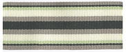 Petersham Ribbon - Striped – Taupe / D.Green / Vint.Green / Lt.Cream - 1 Meter