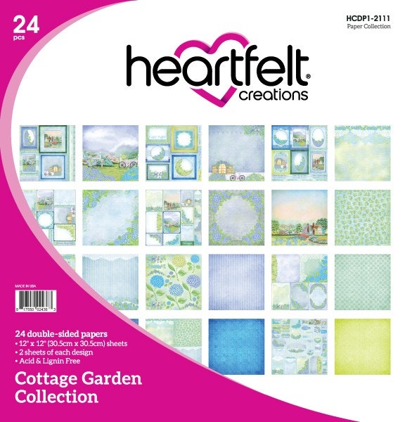 Heartfelt Creations - 12" x 12" DS-Paper Pack - Cottage Garden Collection