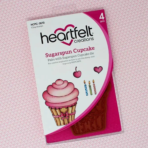 Heartfelt Creations - Cling Stamp Set - Sugarspun Cupcake