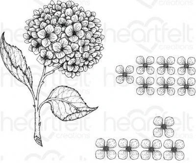 Heartfelt Creations Cling Rubber Stamp Set - Cottage Garden Hydrangea
