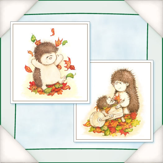 Flower Soft - Card Toppers - Hedgerow Friends - Kicking up Leaves