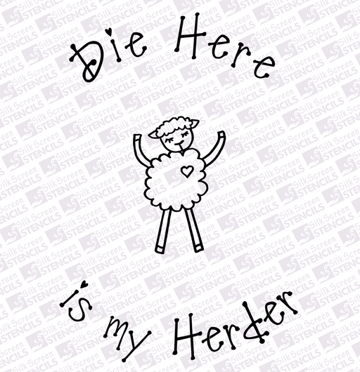 Doodles - Silk Screen Stencils - My Herder - 131mm x 139mm