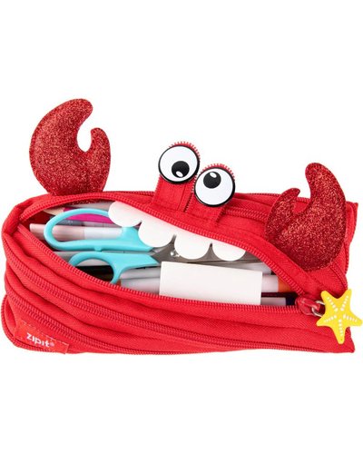 Zipit Monster Pencil Bag - Clive Creature Crab Red