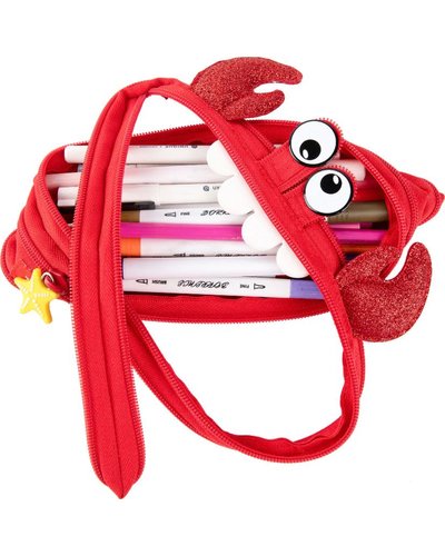 Zipit Monster Pencil Bag - Clive Creature Crab Red