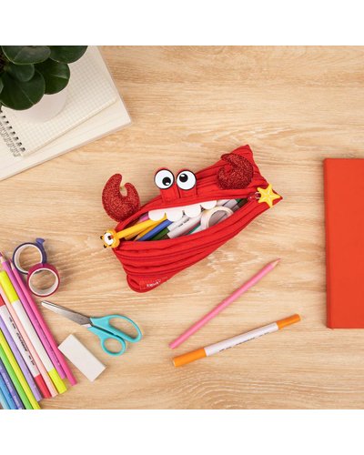 Zipit Monster Pencil Bag - Clive Creature Crab Red