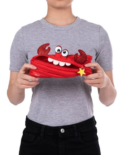 Zipit Monster Pencil Bag - Clive Creature Crab Red