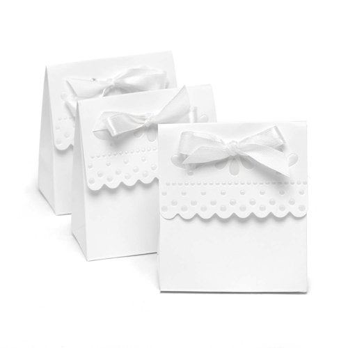 Hortense B. Hewitt - Scalloped Favor Box - White - 25 Boxes