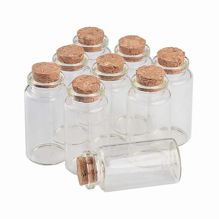 Crazy Crafts - Mini Glass Storage Bottles - With Cork - 20ml (3pieces)